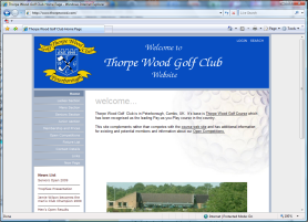 screenshot of www.thorpewood.com